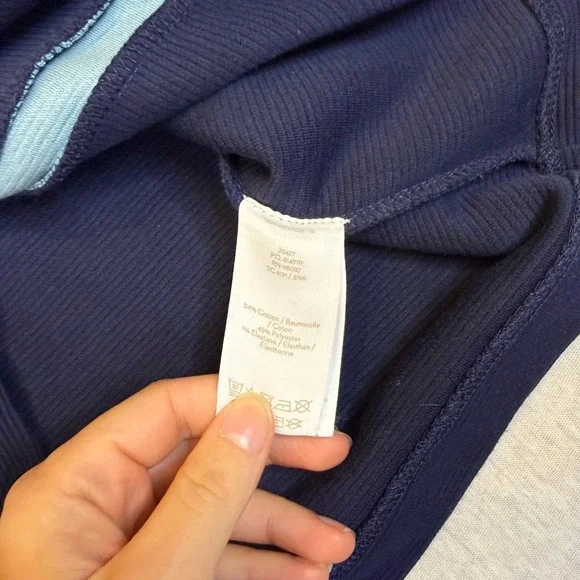 Boden Navy anita Ribbed Ottoman Shift Dress Light Blue Racing Stripe 2R J0477 - Picture 8 of 8